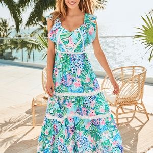 NWT Lilly Pulitzer Ivie Maxi Dress Size 00